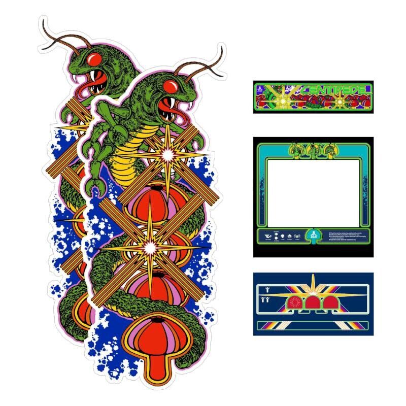 Centipede Arcade Side Art Full Set 5pc Artwork Textured CPO Complete Kit