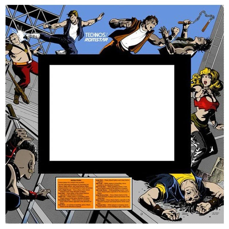 Double Dragon 2 Arcade Monitor Bezel Artwork Sticker Decal