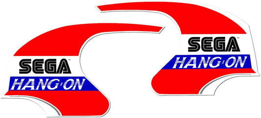Sega Hang On Arcade Side Art 2 Piece Set Laminated High Quality