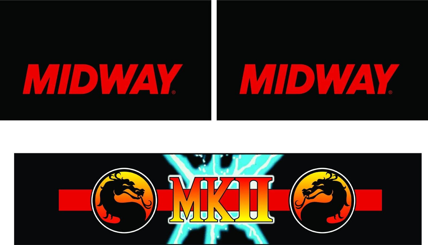 Mortal Kombat 2 Arcade Control Panel Box Art Artwork Overlay MK2 CPO Midway MKII