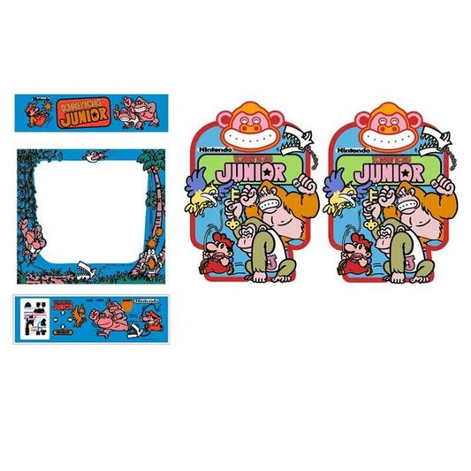 Donkey Kong Jr Arcade Side Art Full Set 5pc Artwork Textured CPO Complete Kit