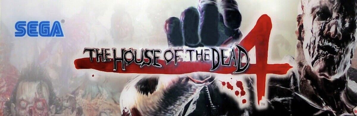 House Of The Dead 4 Deluxe Arcade Marquee 50.4”x14.17” Backlit Translite