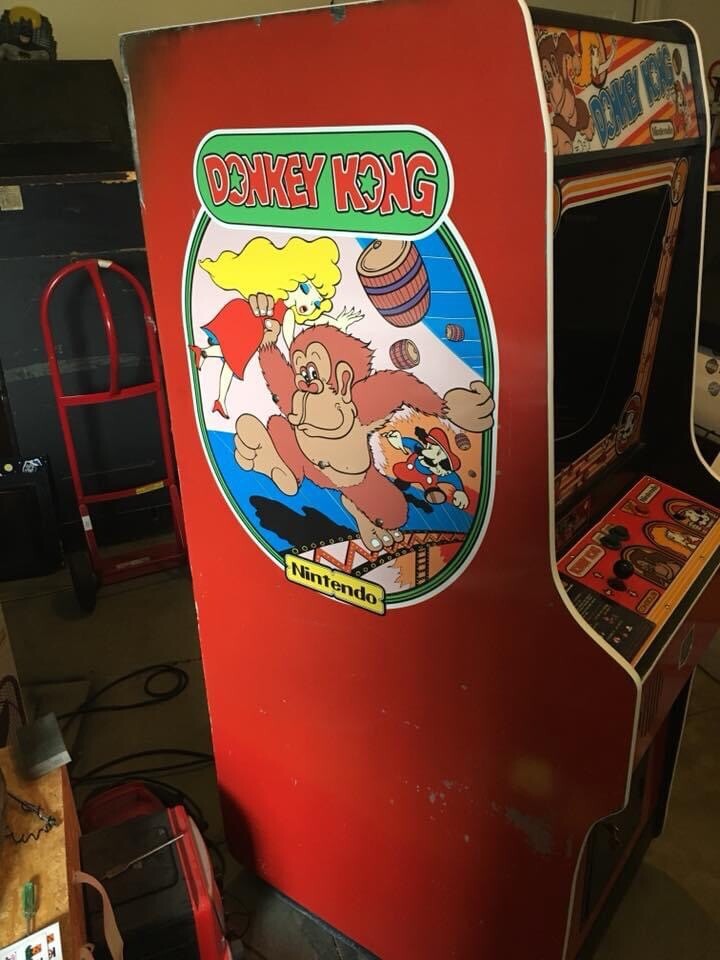 Donkey Kong Arcade Side Art 2Pc set Nintendo Premium Vinyl See Pics!!