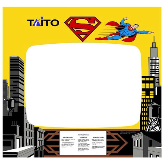 Superman Arcade Monitor Bezel Artwork Sticker Decal