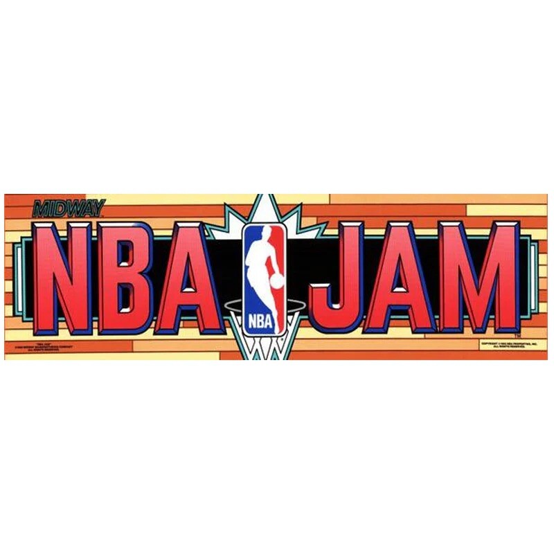 NBA JAM Arcade Marquee High Quality Translite Backlit