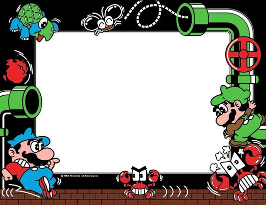 Mario Bros Arcade Wide Monitor Bezel Artwork Sticker Decal
