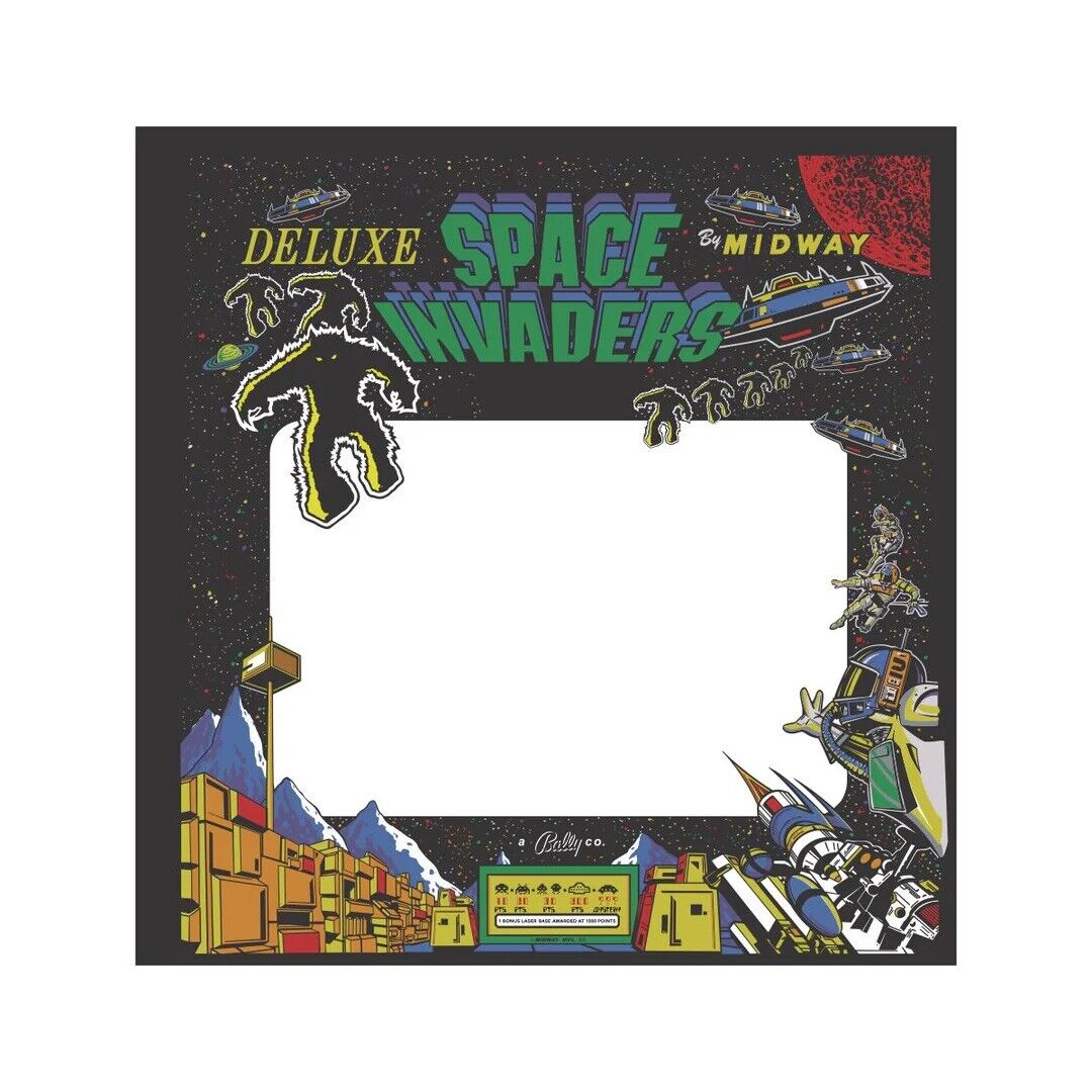 Space Invaders Deluxe Arcade Monitor Bezel Artwork Sticker Decal