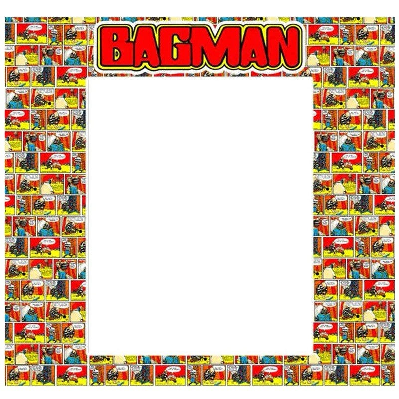 Bagman Arcade Monitor Bezel Artwork Sticker Decal