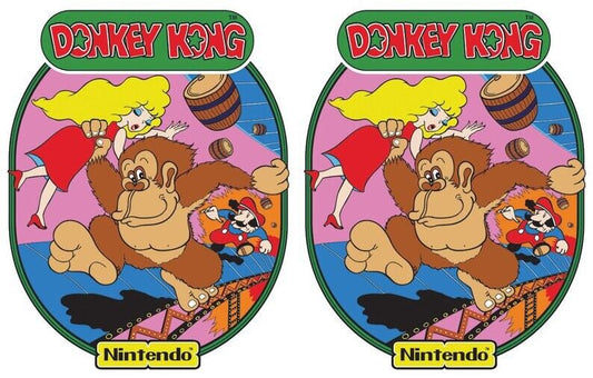 Donkey Kong Arcade Side Art 2Pc set Nintendo Premium Vinyl See Pics!!