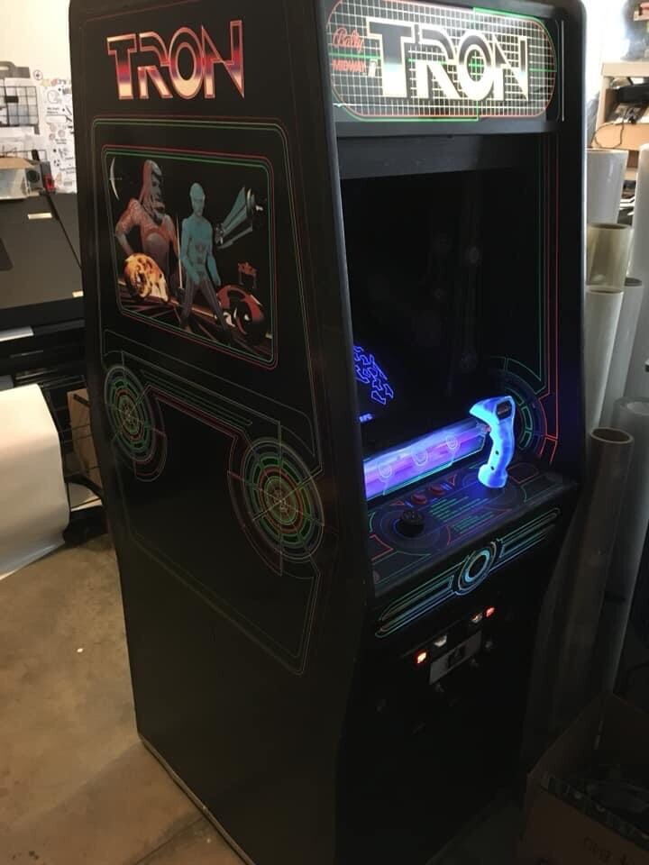 Tron Arcade Side Art 2pc Set - OEM Sized Premium Vinyl Laminated