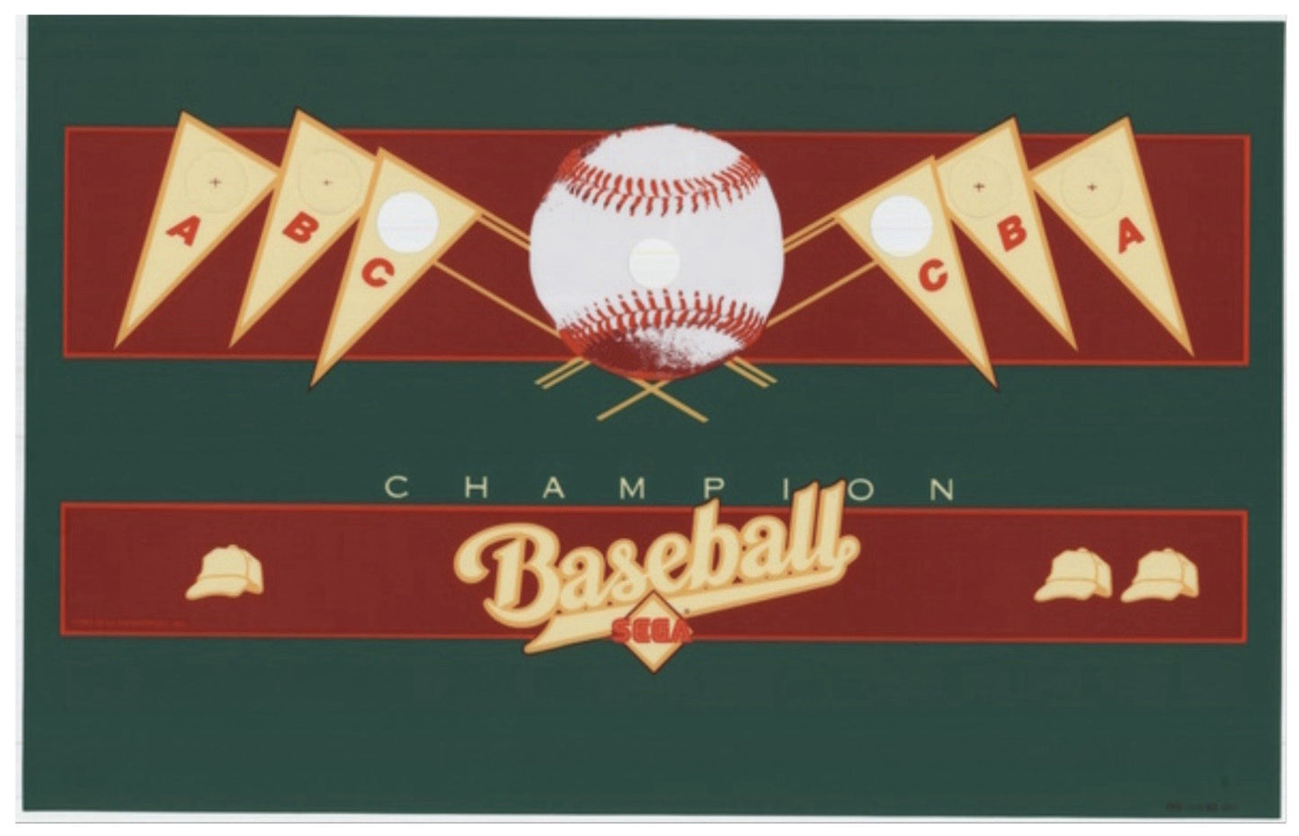 Champion Baseball Arcade Control Panel Overlay CPO Textured