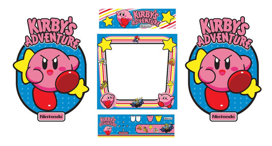 Kirby Nintendo Vs Arcade Side Art Full Set 5pc Artwork Textured CPO Complete Kit