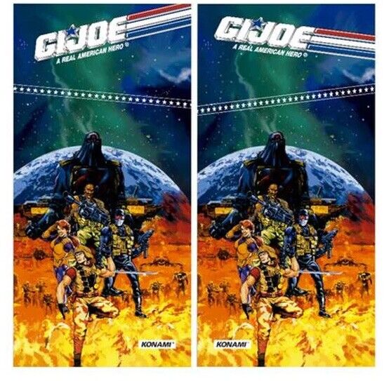 GI Joe Arcade Side Art 2 Piece Set Laminated High Quality Restoration