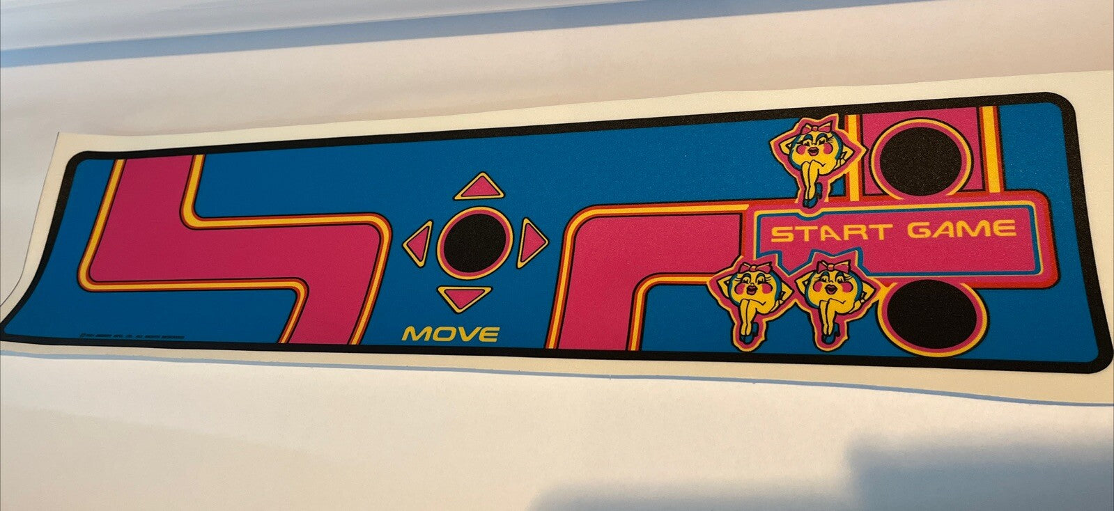 Pacman Machine Controls Sticker 1981 MS PAC MAN CPO Arcade Control Panel Overlay | StickerSmith Arcade