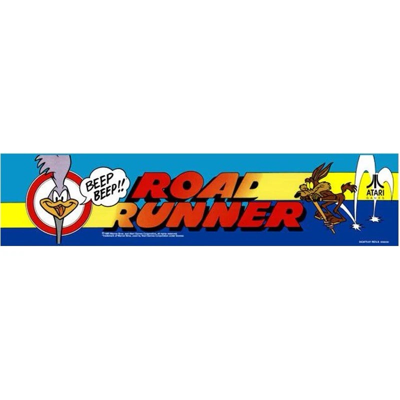 Roadrunner Arcade Marquee Premium Backlit Translite Free Ship