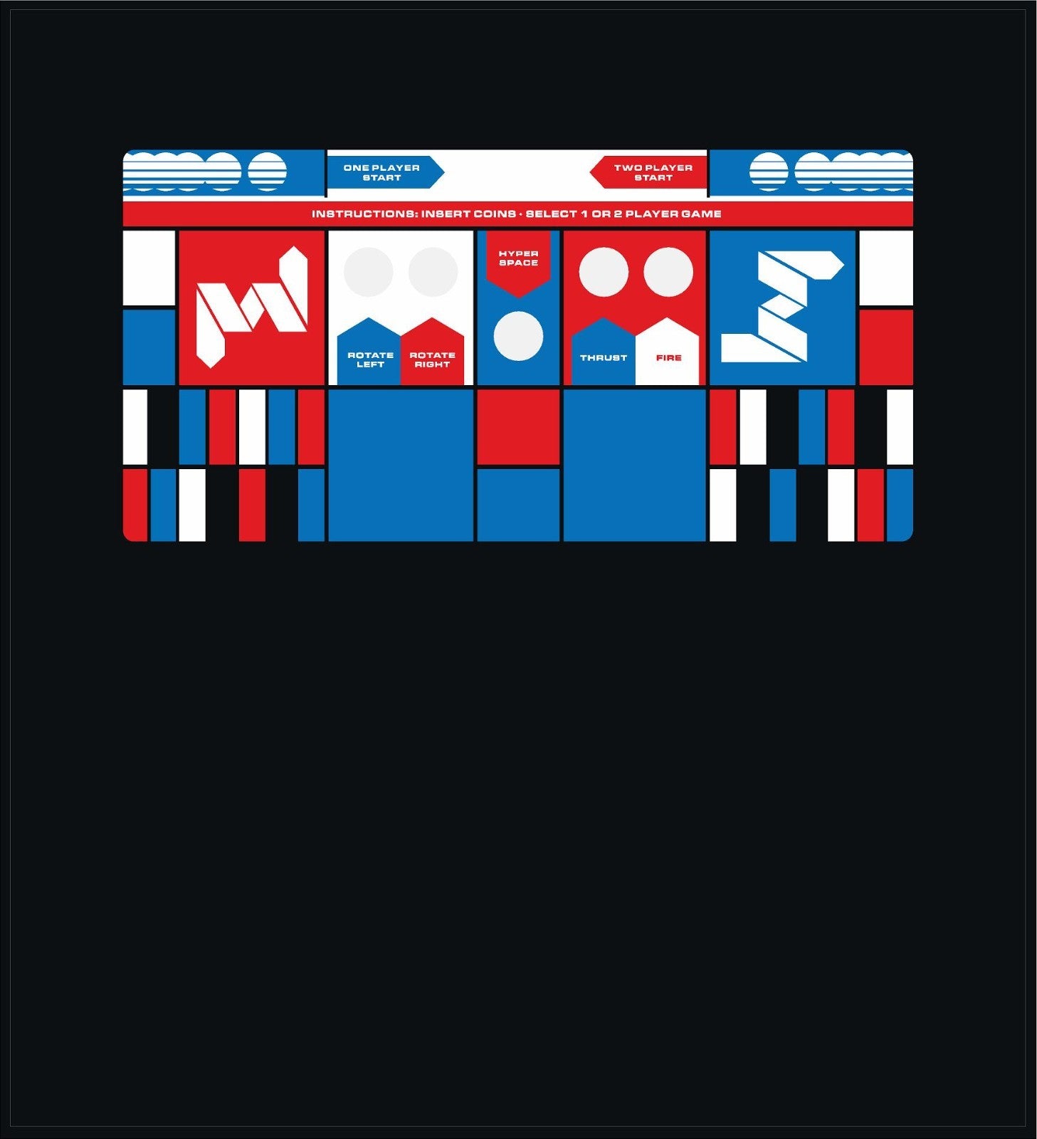 Asteroids Arcade Cabinet CPO Control Panel Overlay Decal