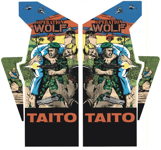 Operation Wolf Arcade Side Art 4 Piece Set Laminated High Quality Cabinet Decal