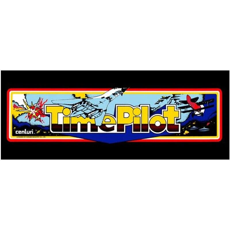 Time Pilot Arcade Marquee High Quality Translite 7.25" x 23.625"