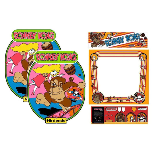 Donkey Kong Arcade Side Art Full Set 5pc Artwork Textured CPO- Satin Finish