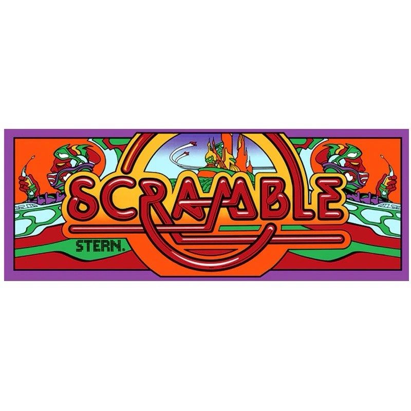 Scramble Arcade Marquee Premium Backlit Translite Free Ship