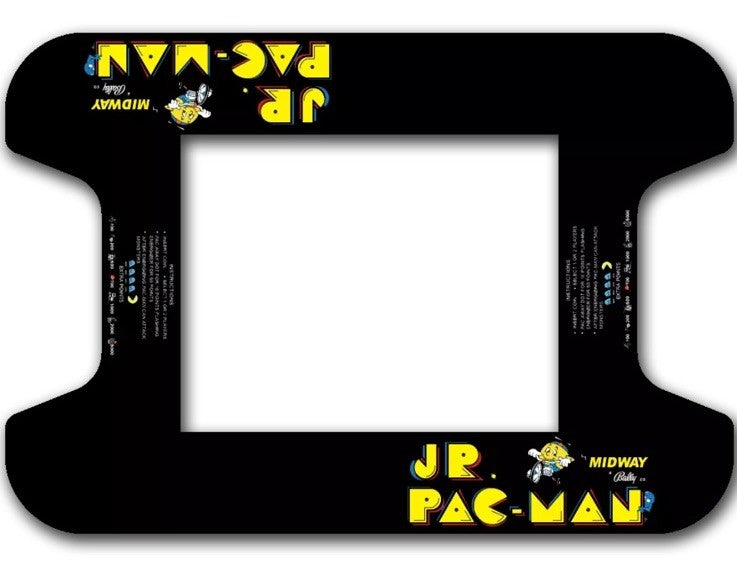 Jr Pac Man Arcade Cocktail Underlay Artwork Sticker Decal