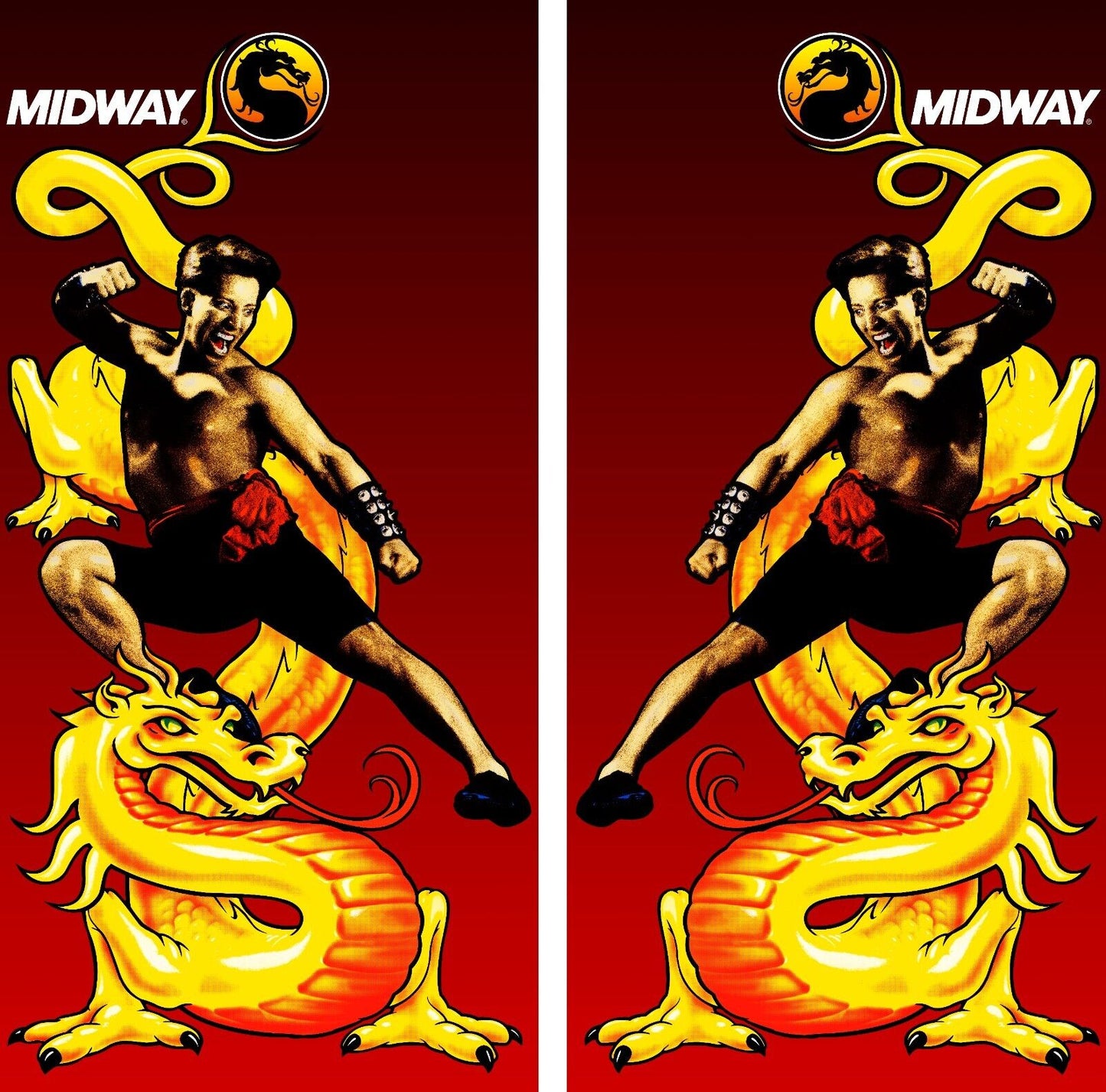 Mortal Kombat Arcade Side Art Artwork MK CPO Midway Laminated Satin Finish