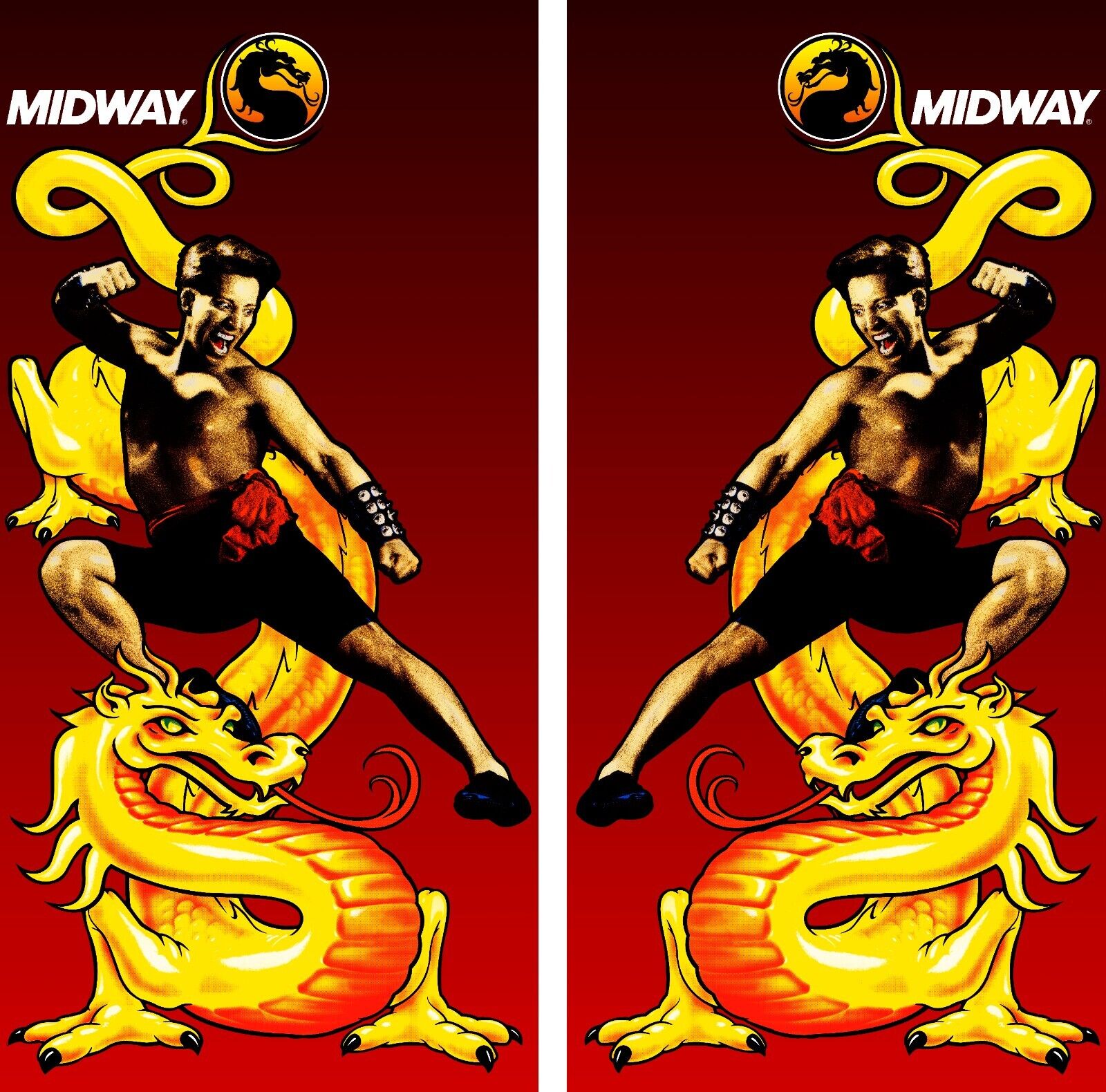 Mortal Kombat Arcade Side Art Artwork MK CPO Midway Laminated Satin Finish