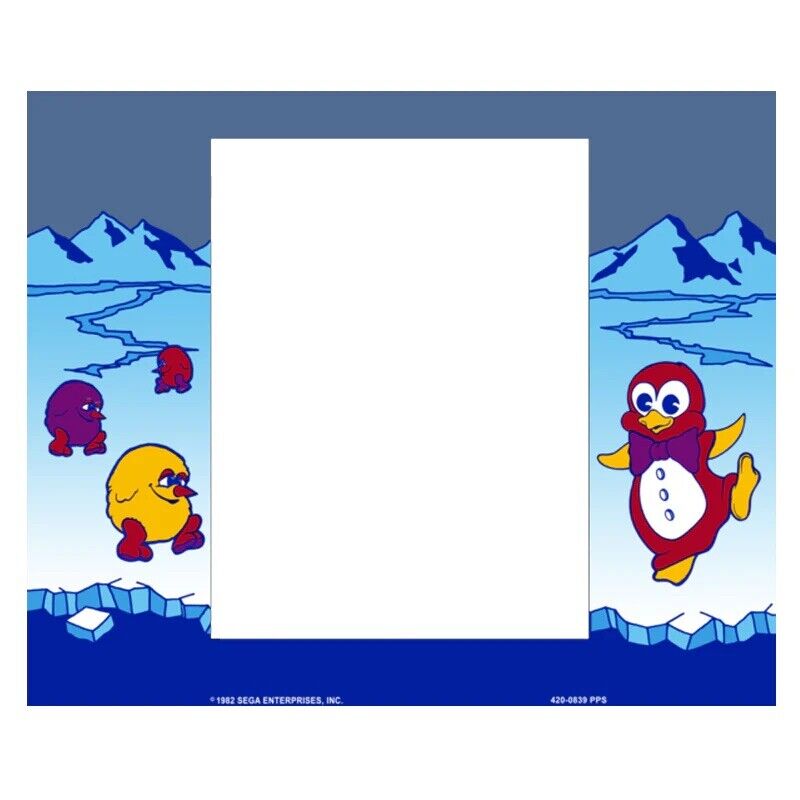 Pengo Arcade Monitor Bezel Artwork Sticker Decal