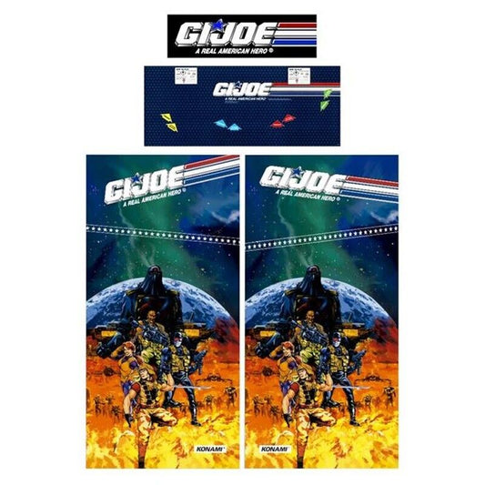 GI Joe Arcade Side Art Full 4 Pc Set Textured CPO Marquee Restoration Kit