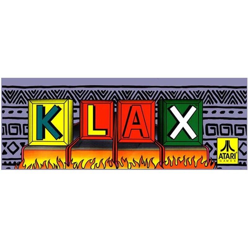 Klax Arcade Marquee High Quality Translite