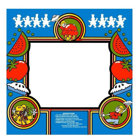 Food Fight Arcade Monitor Bezel Artwork Sticker Decal