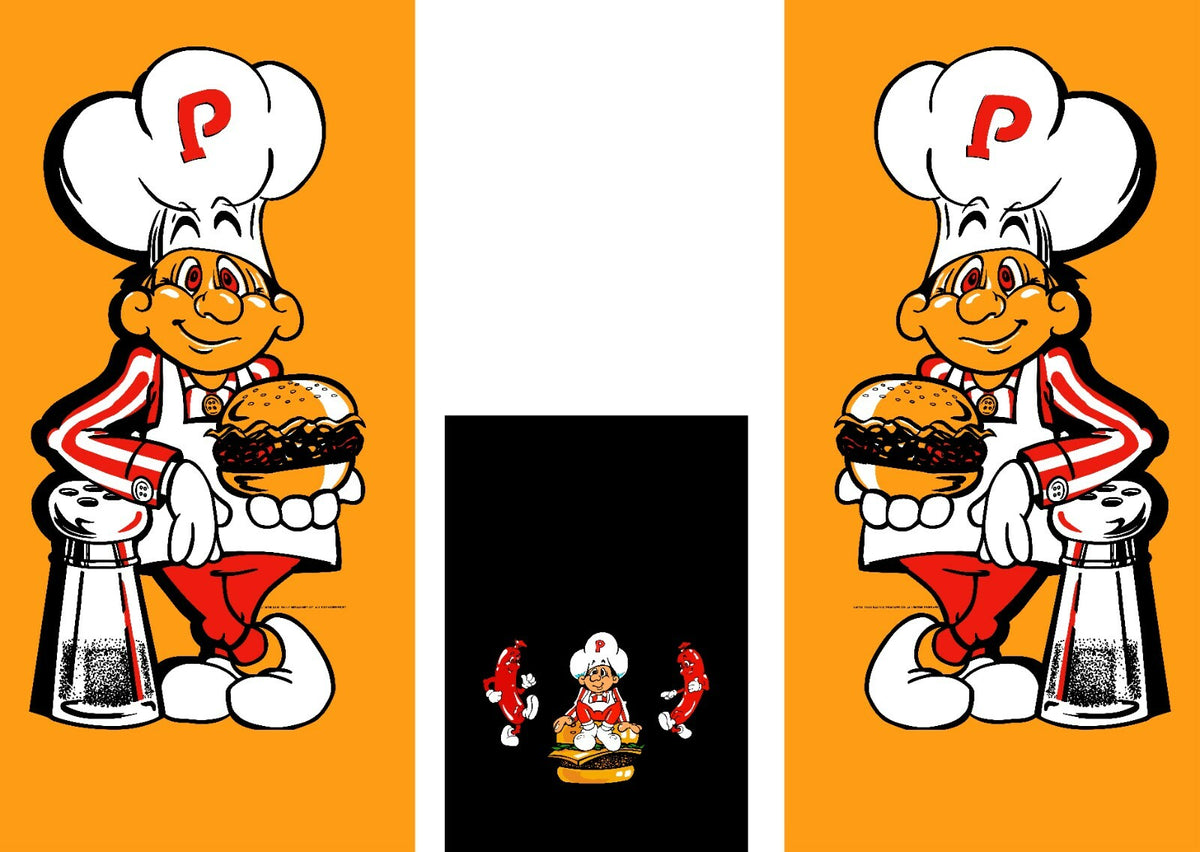 Burgertime Arcade Side Art 2pc set Air Release Laminated Graphics