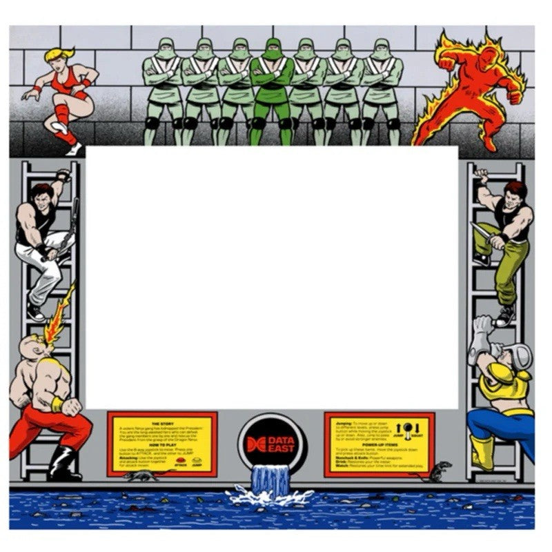 Bad Dudes Vs Dragon Ninja Arcade Monitor Bezel Artwork Sticker Decal