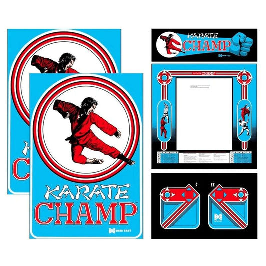 Karate Champ Arcade Side Art Full Set 5pc Artwork Textured CPO Complete Kit