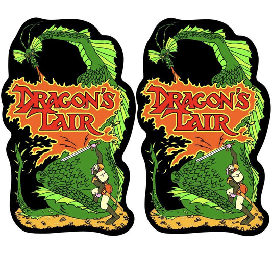 Dragon Lair Arcade Cabinet Side Art 2Pc  Premium Vinyl And Laminate