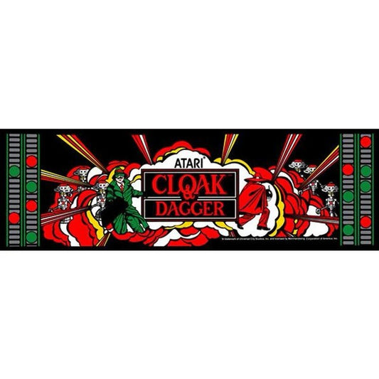 Cloak And Dagger Arcade Marquee High Quality Translite