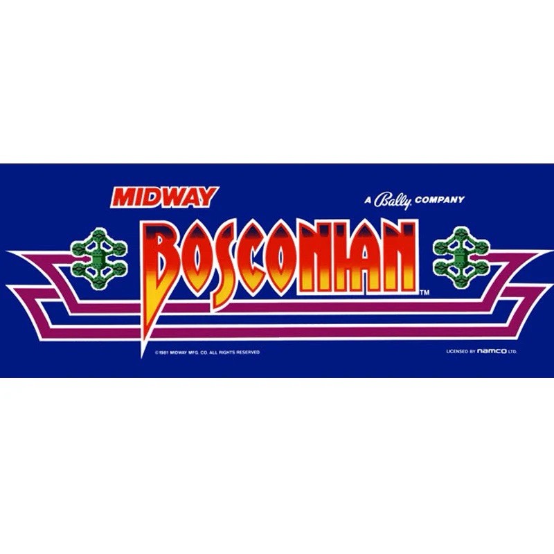 Bosconian Arcade Marquee Premium Backlit Translite Free Ship