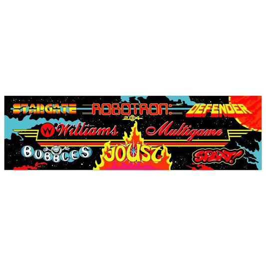 Multi Williams Arcade Marquee High Quality Translite Backlit