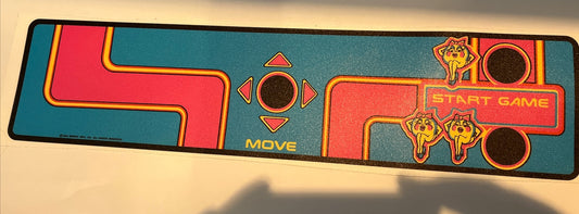 1981 MS PAC MAN CPO Arcade Control Panel Overlay Upright Cabinet
