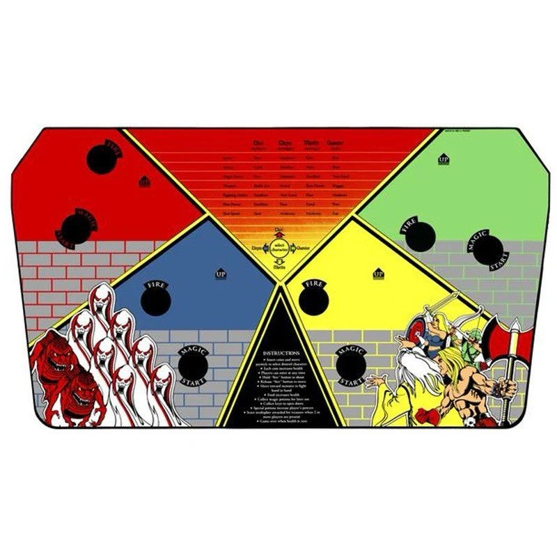 Gauntlet 2 Arcade Control Panel Overlay CPO With Textured Laminate