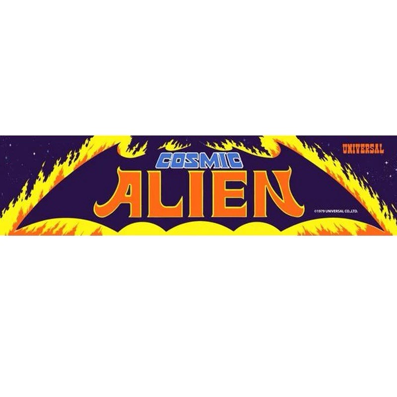 Cosmic Alien Arcade Marquee Translite