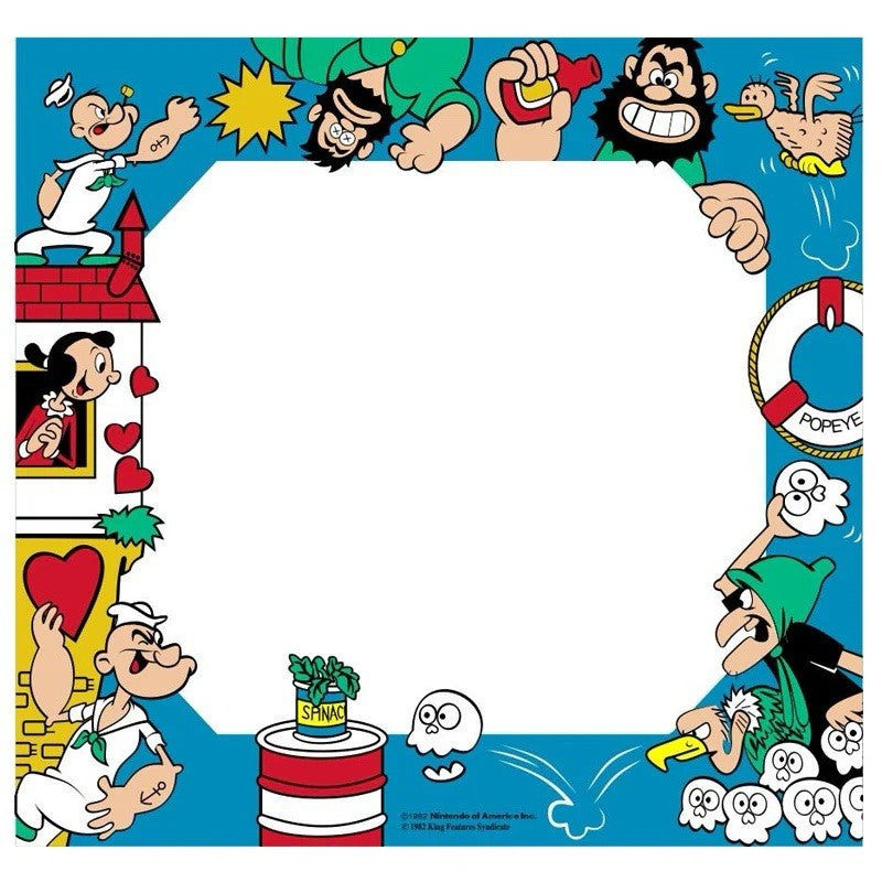 Popeye Arcade Monitor Bezel Artwork Sticker Decal