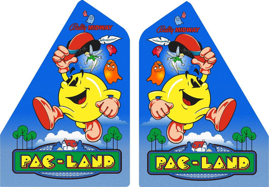 Pac-Land Arcade Side Art 2Pc Set Brand New Premium Vinyl See Pics!!