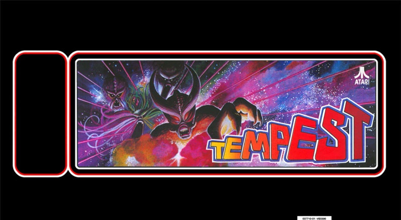 Tempest Arcade Marquee 12.625" x 23.625". Not Backlit.  Textured Laminate READ