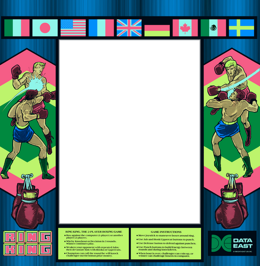 Ring King Arcade Monitor Bezel Artwork Sticker Decal