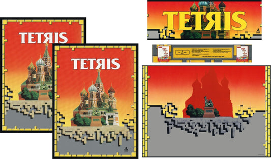 Tetris Arcade Side Art Full Set 5pc Artwork  Textured CPO- Satin Finish