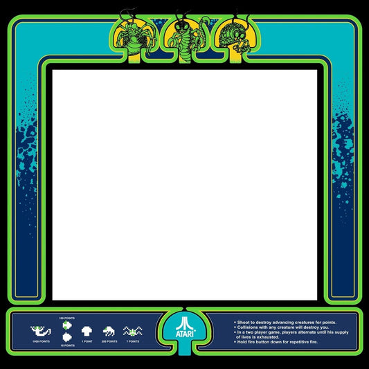 Centipede Arcade Monitor Bezel Artwork Sticker Decal