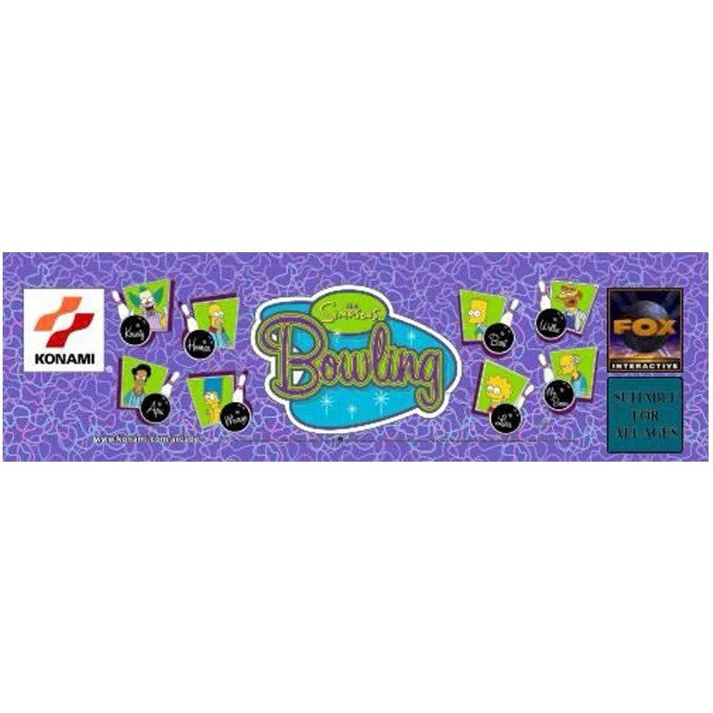 Simpsons Bowling Arcade Marquee Premium Backlit Translite Free Ship