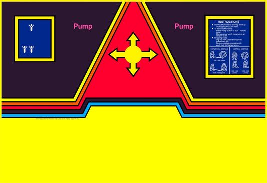 Dig Dug Arcade Cabinet CPO Control Panel Overlay Decal