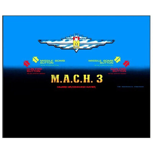 Mach 3 Arcade Control Panel Overlay CPO Textured Laminate